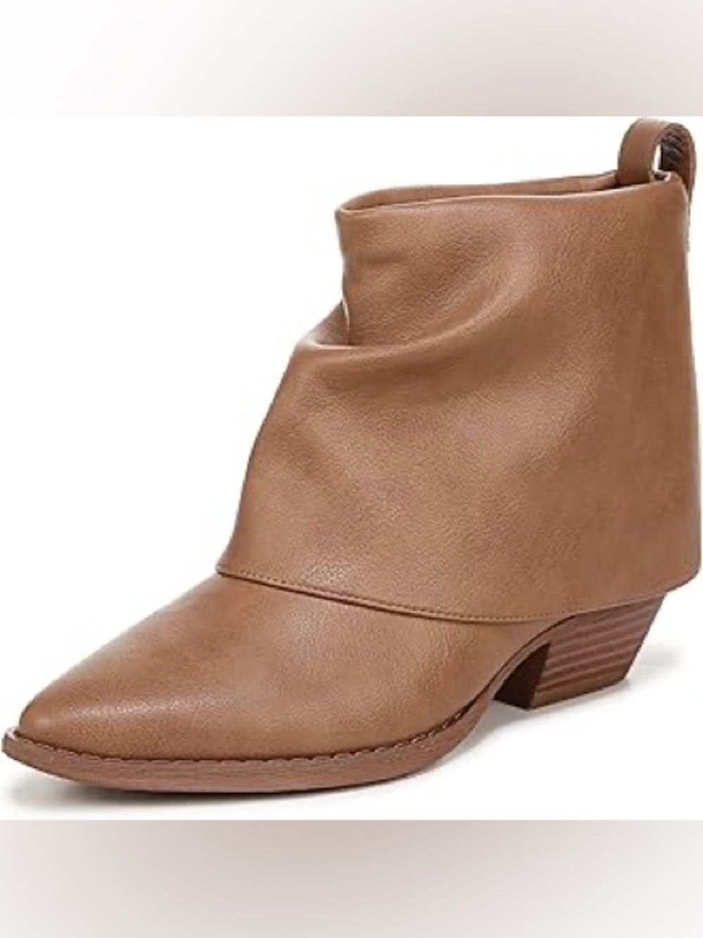 Zodiac Tan Leatherette Slouch Ankle Boot